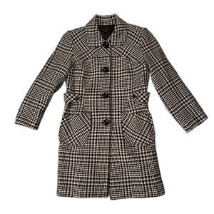 Vesti Black White Houndstooth Coat Womens Size 16 Tailored Button Front *